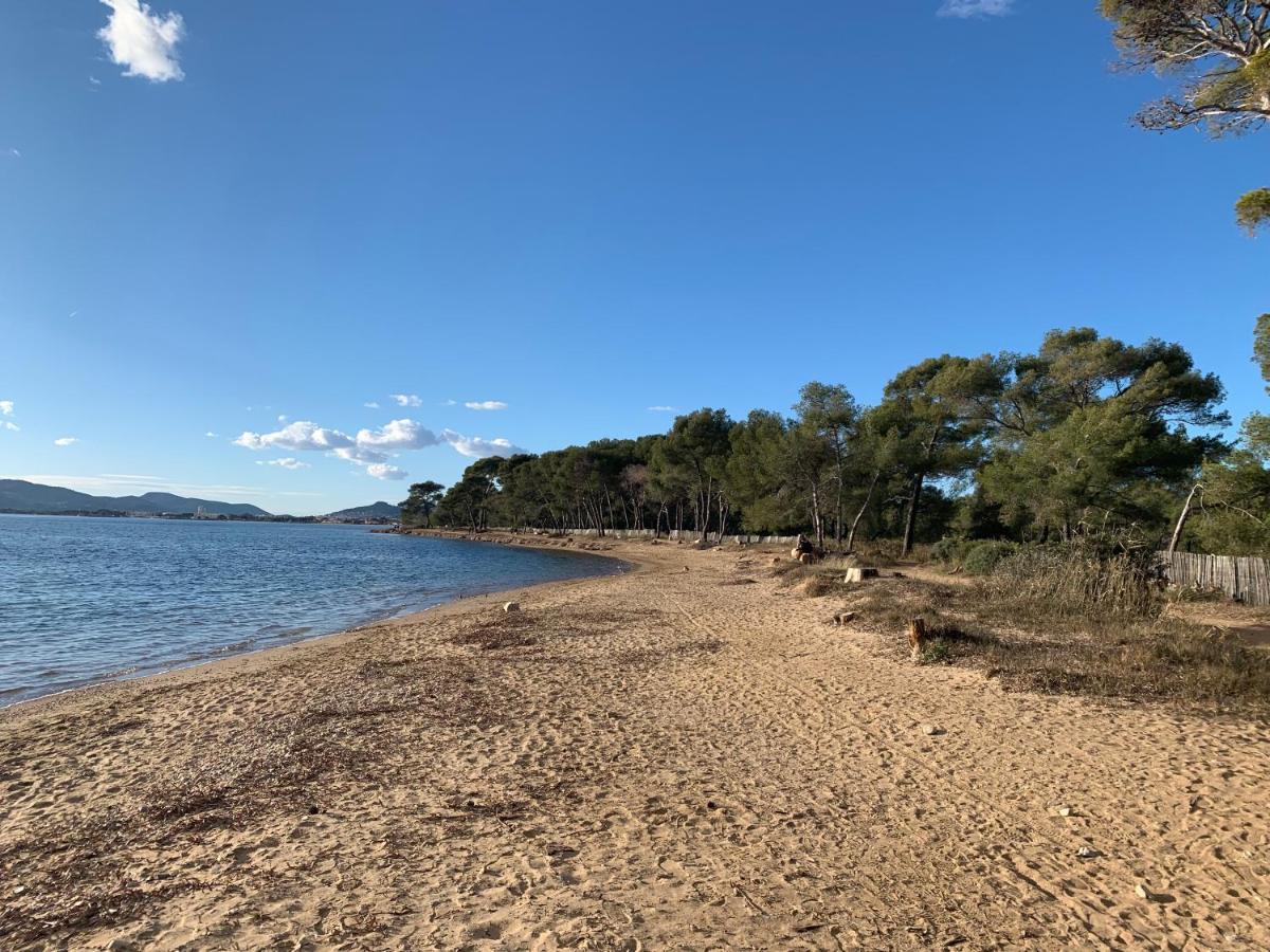 T2 climatisé à l'Ile d'Or avec piscine près de la plage La Londe-les-Maures Esterno foto